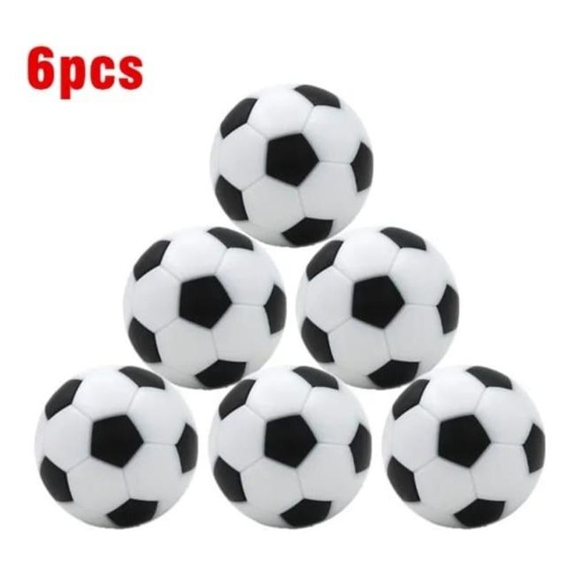 GENERICO - Set de 6 Pelotas de Taca Taca Profesional 32mm Blancas y Negras