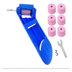 GENERICO - Afilador Portátil con 6 Piedras de Corindón para Brocas