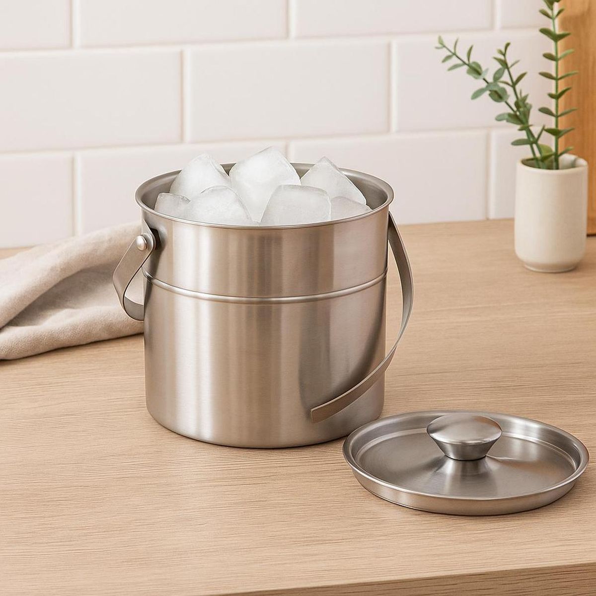 SECRET DE GOURMET - Hielera con Tapa de Acero Inoxidable 18cm Secret De Gourmet