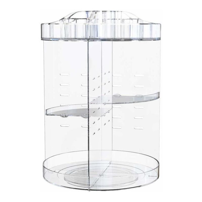 GENERICO - Organizador de Maquillaje Acrílico Giratorio 360° Transparente