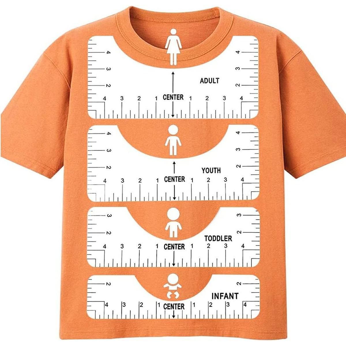 GENERICO - Reglas de Vinilo para Centrar Estampados en Camisetas