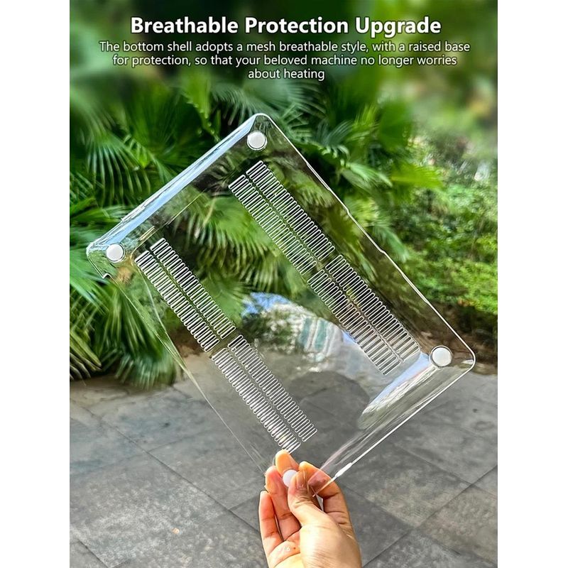 GENERICO - Funda Rígida Transparente Resistente para MacBook Air 136