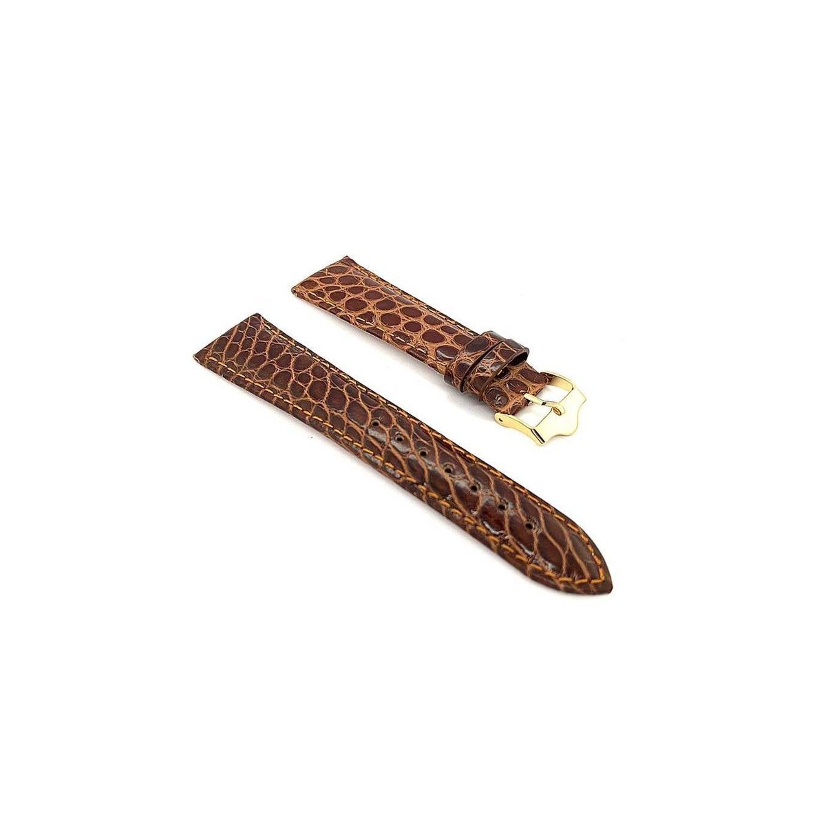 GENERICO - Correa De Reloj Diloy Cocodrilo Autentica 22 mm