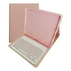 GENERICO - Funda Rosada con Teclado y Soporte para iPad Air 13