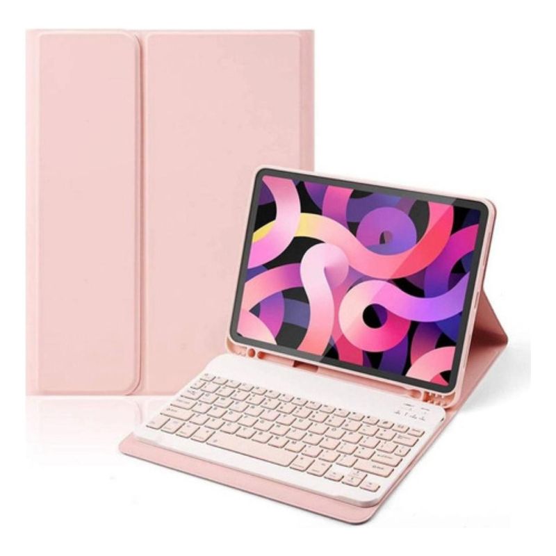 GENERICO - Funda Rosada con Teclado Español para iPad Air 109