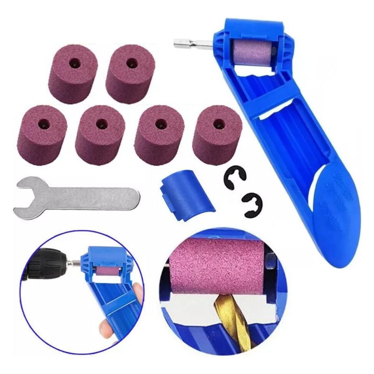 GENERICO - Afilador Portátil para Brocas con Repuestos Eficientes