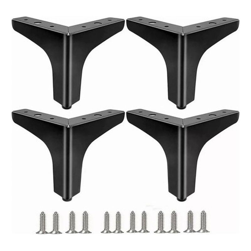 GENERICO - Patas Elevadoras de Muebles de Metal - 4 Piezas 13cm