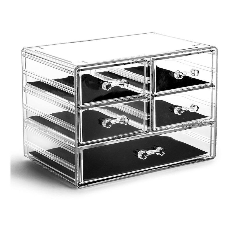 GENERICO - Organizador Transparente de Maquillaje con 5 Cajones