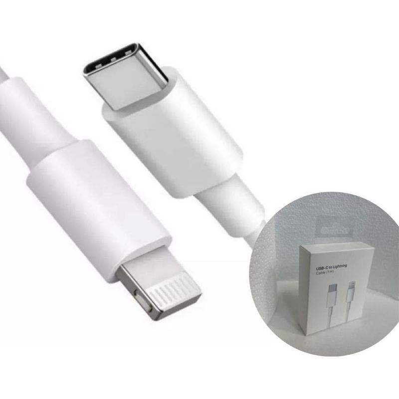 GENERICO - Cable USB C a Lightning 1m para iPhone conexión segura