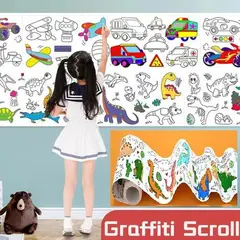 GENERICO - Rollo Adhesivo de Papel para Dibujar y Colorear de Princesas