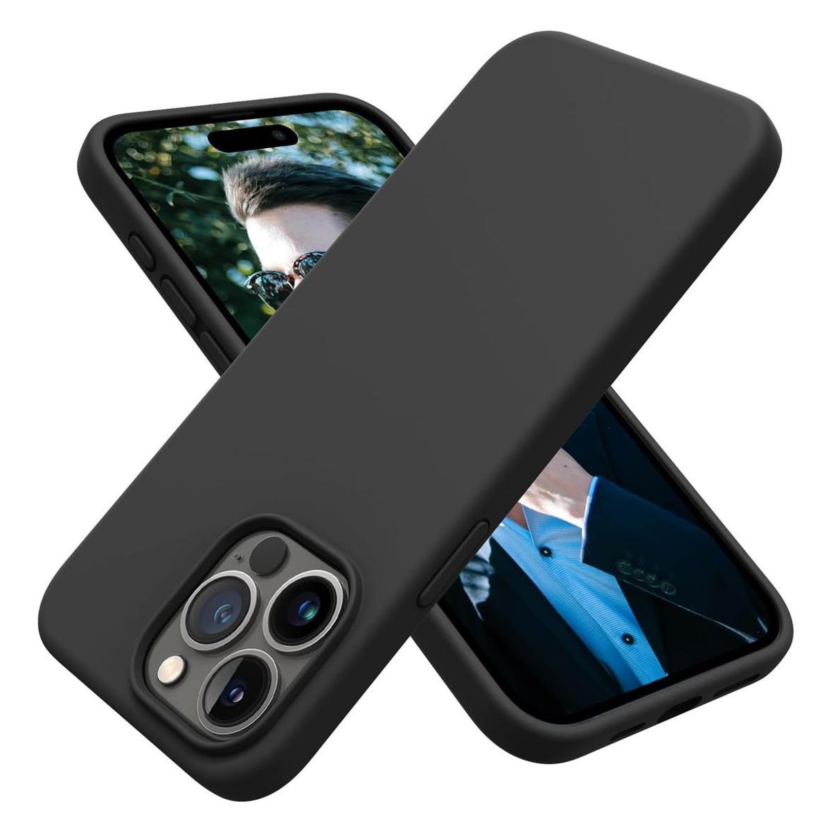 GENERICO - Funda de Silicona Antideslizante para iPhone 15 y Pro Max