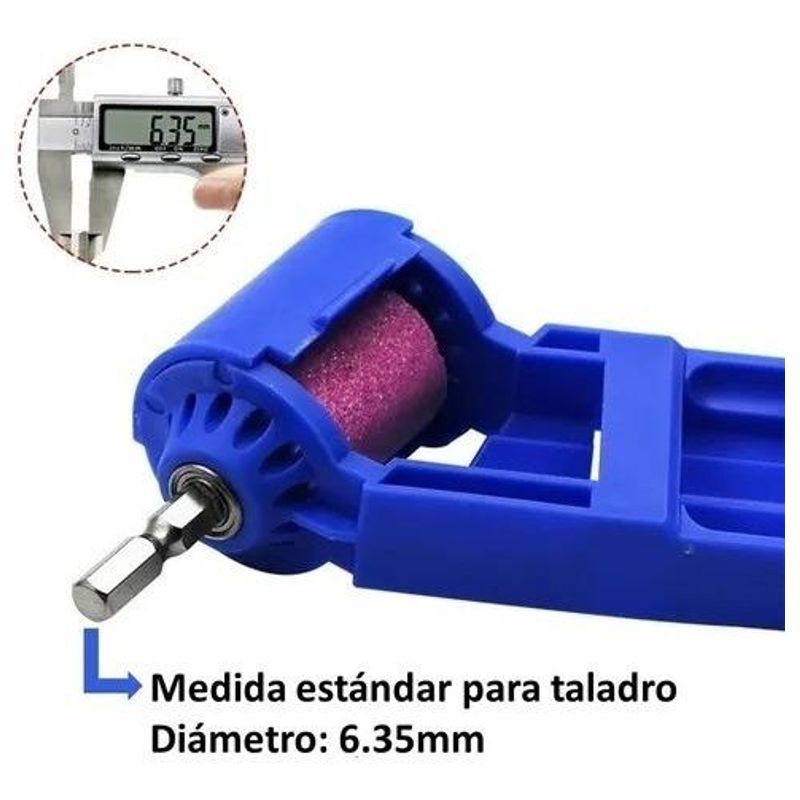 GENERICO - Afilador portátil para brocas con repuestos de corindón