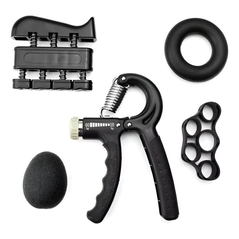GENERICO - Set de Ejercitadores de Mano y Dedos con Resistencia Ajustable