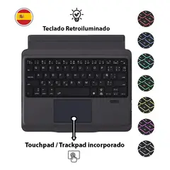 GENERICO - Funda Teclado Bluetooth con Trackpad para iPad y iPad Pro