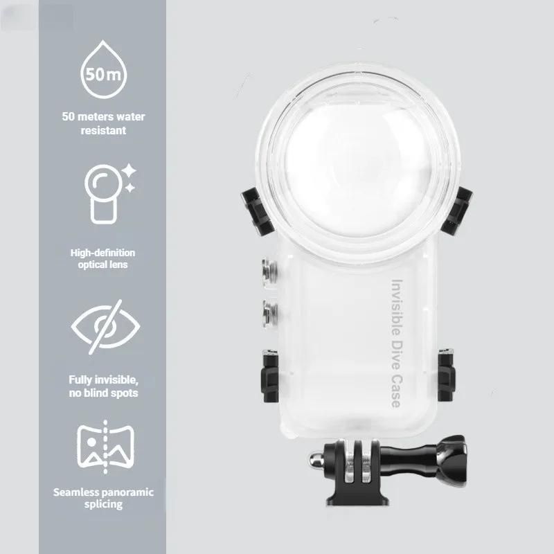 GENERICO - Carcasa Impermeable para Buceo hasta 50m con Lente HD