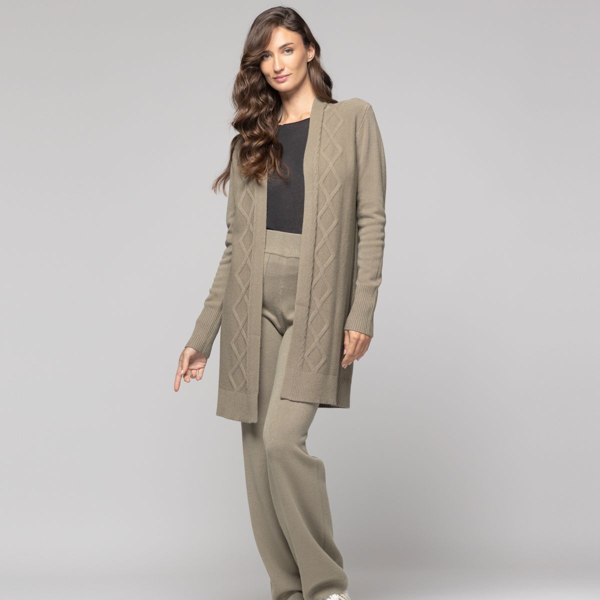 LINEATRE - Sweater Mujer Giselle Verde-Fango Lineatre