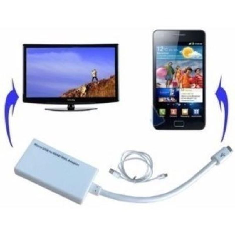GENERICO - Adaptador MHL Micro USB a HDMI para TV y dispositivos móviles