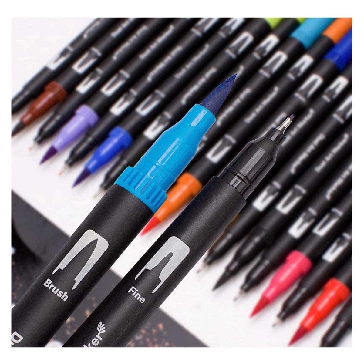 GENERICO - Marcadores Doble Punta de 60 Colores para Caligrafía y Arte