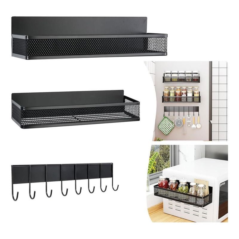 GENERICO - Especiero Magnético Multifuncional con Ganchos para Cocina