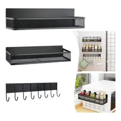 GENERICO - Especiero Magnético Multifuncional con Ganchos para Cocina