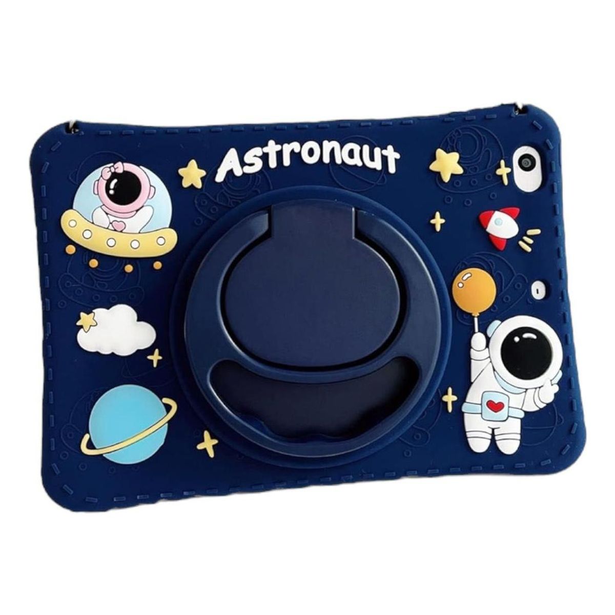 GENERICO - Funda Protectora de Silicona con Soporte Giratorio para Tablet