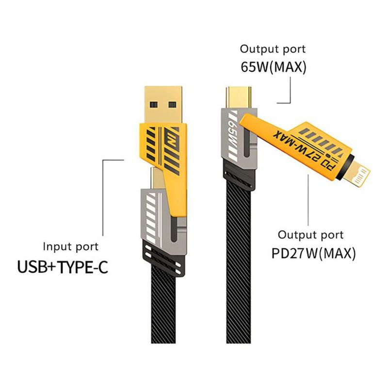 GENERICO - Cable Múltiple Rápido 6 en 1 Carga y Sincroniza Todo