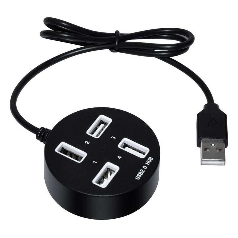 GEN - Hub Usb 4 puertos De Escritorio Redondo Puertos Pc Notebook