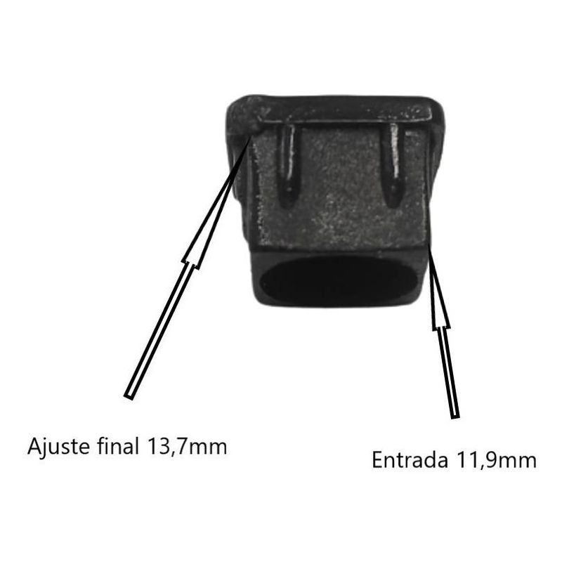 GENERICO - Pack de 100 Regatones 15x15 para Perfiles de 15 a 2mm