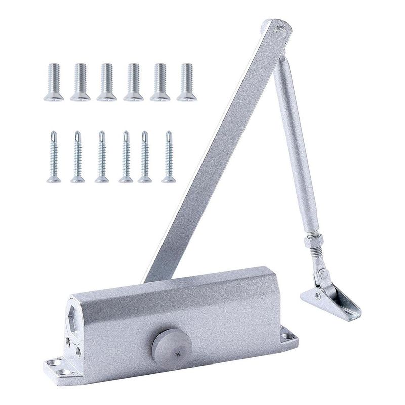 GENERICO - Cierrapuertas automático hidráulico compacto de aluminio