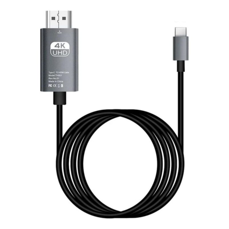 GENERICO - Cable Adaptador USB Tipo C a HDMI 4K de 2 metros