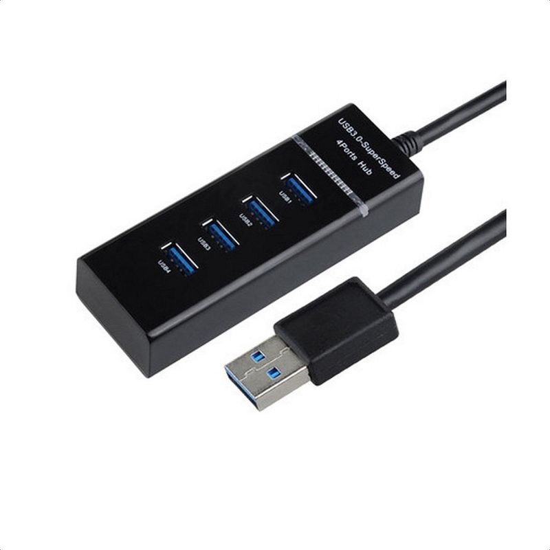 GENERICO - Hub USB 30 de 4 Puertos con Protección y Luz Indicadora