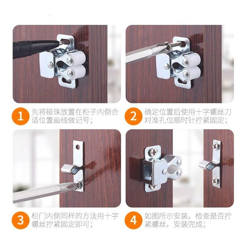 GENERICO - Retenedor Cangrejo Zincado para Puertas - Pack 20 Unidades