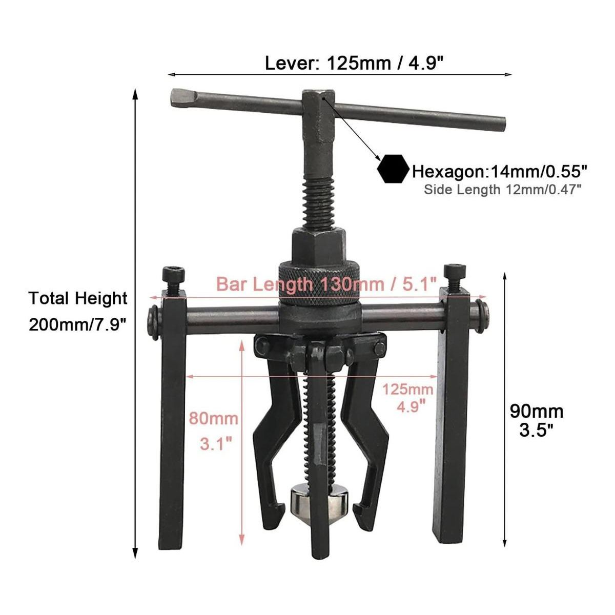 GENERICO - Extractor de Rodamientos Interiores 12-38 mm 3 Mandíbulas