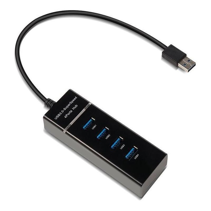 GENERICO - Hub USB 30 de 4 Puertos Rápida Transferencia de 5 Gbps