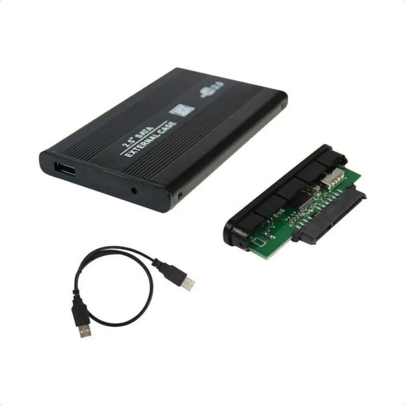 GENERICO - Caja Externa de Aluminio para Disco Duro SATA 25 USB 20