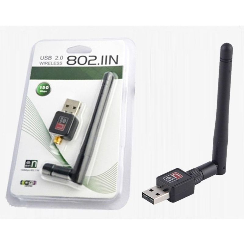 GENERICO - Adaptador Wifi USB Mini 600Mbps con Antena Desmontable