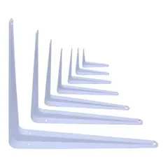 GENERICO - Soportes Metálicos en Ángulo para Repisas - Pack de 12 Unid