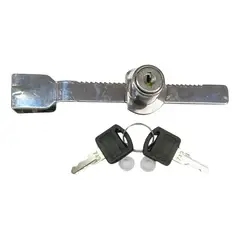 GENERICO - Cerradura Vitrina de Metal Cromada con 2 Llaves Incluidas