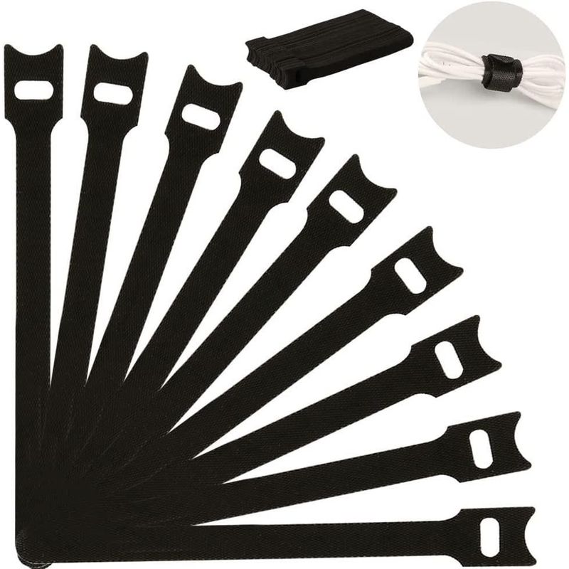 GENERICO - Cintas de Velcro para Organizar Cables 100 Unidades Reutilizables