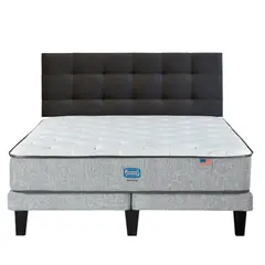 SIMMONS - Cama Europea Dreamer 2 Plazas respaldo Urban Marengo