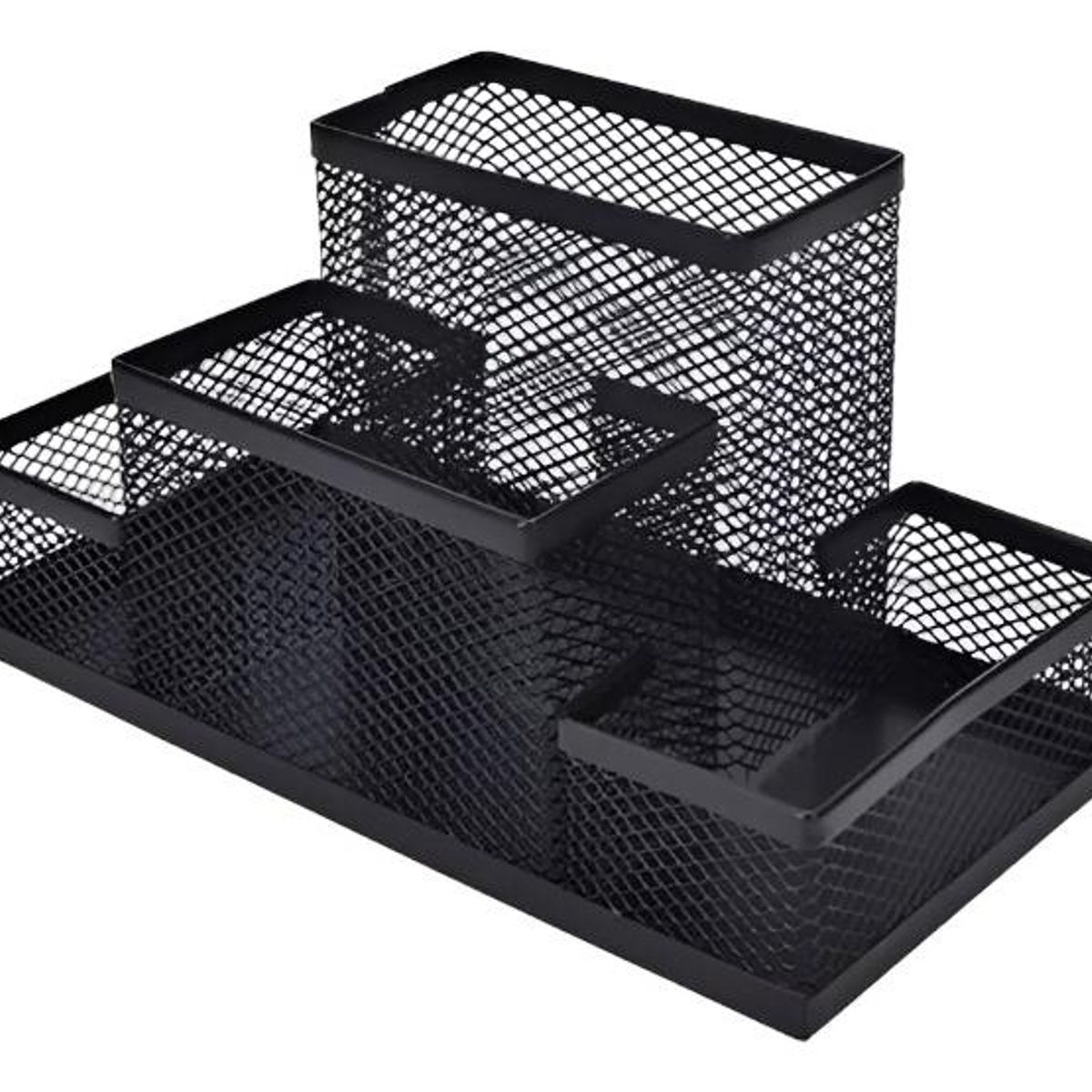 GENERICO - Organizador Multifuncional de Oficina en Metal Negro