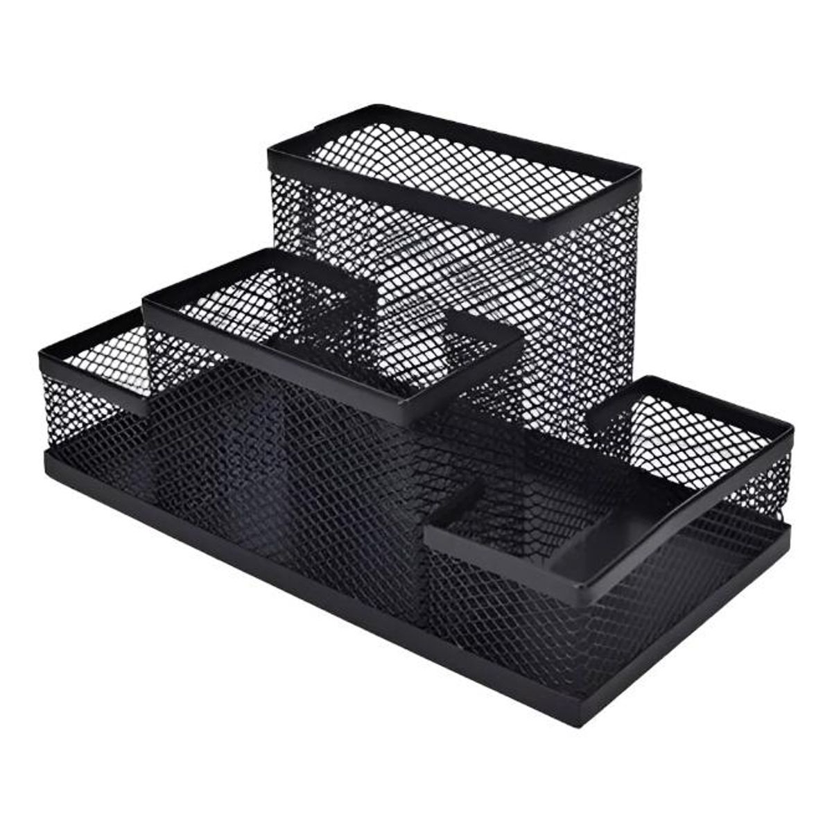 GENERICO - Organizador Multifuncional de Oficina en Metal Negro