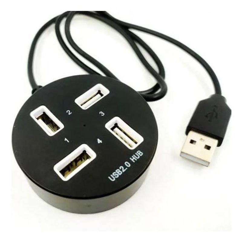 GENERICO - Hub USB 20 Compacto de 4 Puertos para Conexiones Múltiples