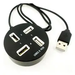 GENERICO - Hub USB 20 Compacto de 4 Puertos para Conexiones Múltiples