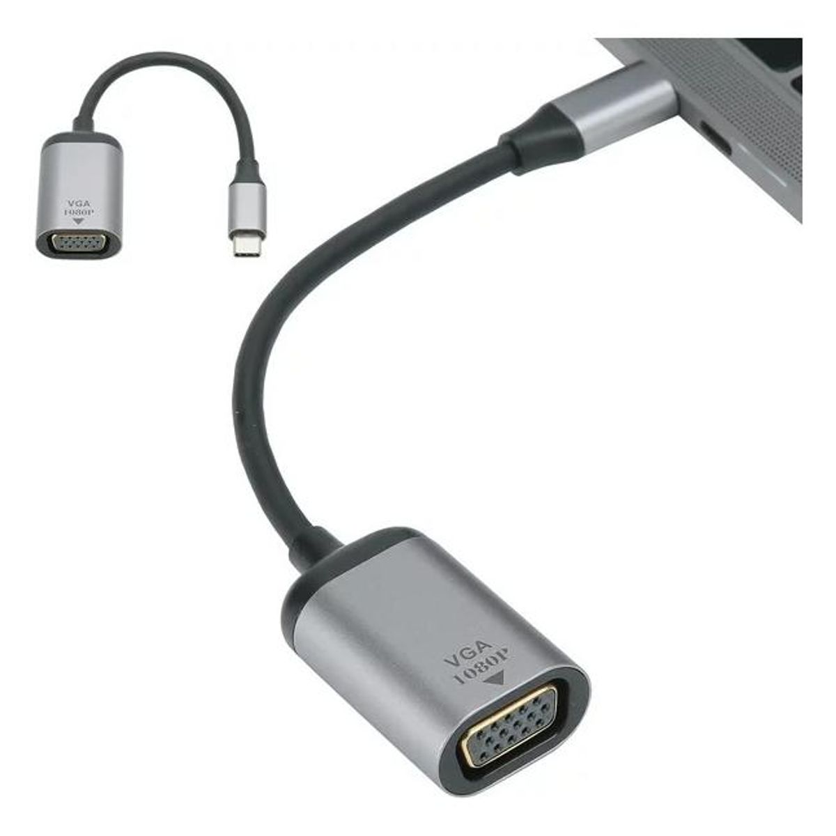 GENERICO - Adaptador USB C a VGA con resolución 1920x1080P