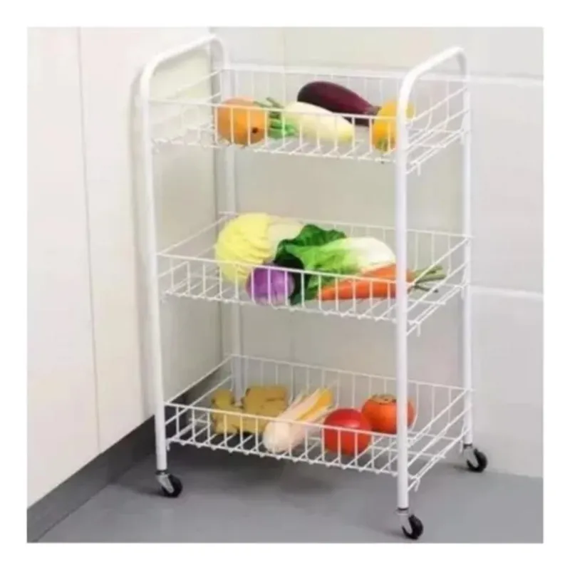 GENERICO - Carrito Organizador Móvil de Tres Niveles para el Hogar