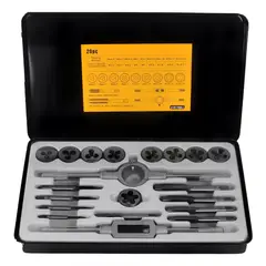 GENERICO - Kit Completo de Terrajas y Llaves Métricas 20 Piezas