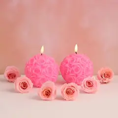 GENERICO - Moldes de Silicona para Velas y Jabones con Diseño de Rosas
