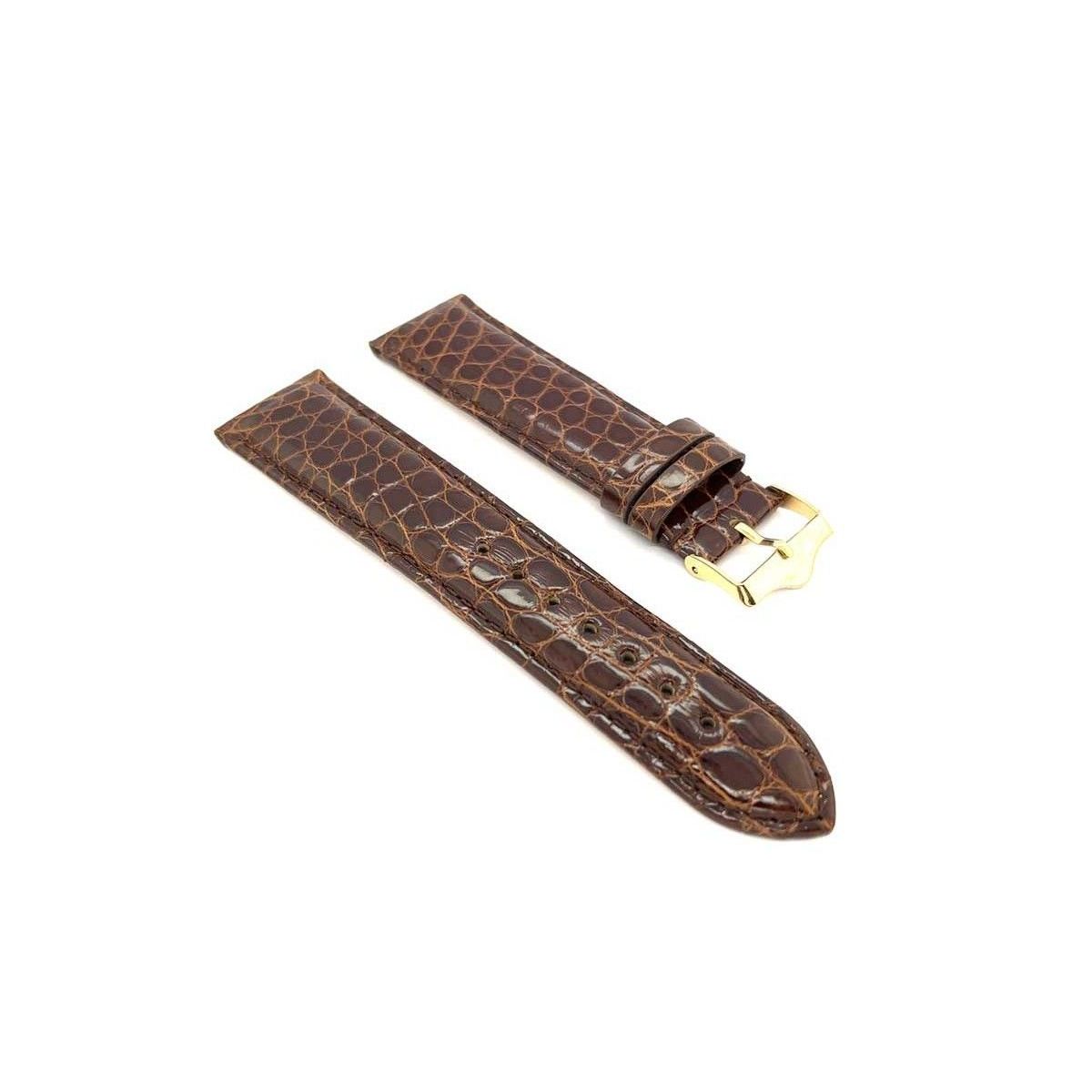 GENERICO - Correa De Reloj Diloy Cocodrilo Autentica 22 mm