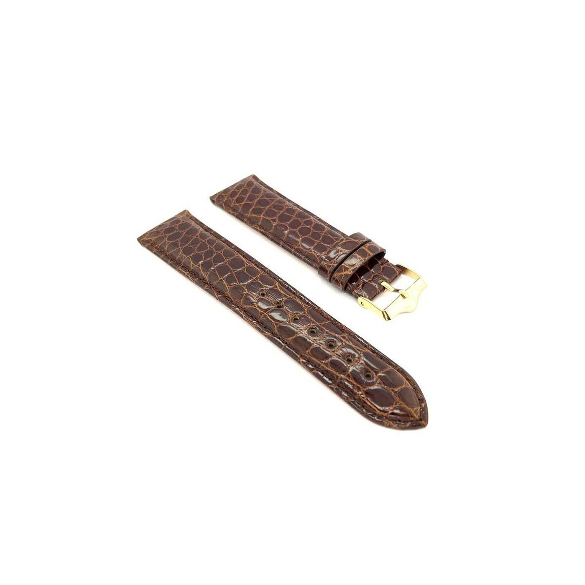 GENERICO - Correa De Reloj Diloy Cocodrilo Autentica 22 mm